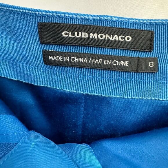 Club Monaco Pencil Mini Skirt Blue - Picture 3 of 7